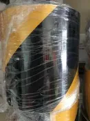 [不是3M]寬25cmx4500cm長.黑黃斜紋 隔離線 黑黃斑馬紋反光紙 斑馬反光紙 黑黃斜紋反光膠帶 斑馬反光紙