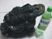 青玉超級大金蟾雕37×24×21㎝招財三腳蟾蜍擺件-含運費總價$6888
