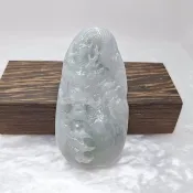 冰潤紫羅蘭烏雞 霸氣龍牌 牌件 | 天然緬甸玉A貨翡翠