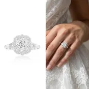 【AURORA 歐羅拉】GIA 50分  DVVS1 天然鑽石 矩形鑽戒 戒指 花式車工 永恆設計 婉約