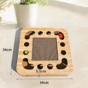 【48時熱賣】正方形貓玩具瓦楞紙板耐磨方形掏球貓抓板磨爪器創意寵物貓咪用品