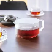【YAMAZAKI 山崎】tower可微波耐熱茶壺-圓型(附蓋茶壺/冷泡茶/茶具/飲料壺/日本山崎)