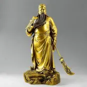 【樸緻精品】關公神像 關聖帝君 義薄雲天 正氣凜然 關雲長 銅製（GA-0096） 