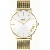 【COACH】COACH 美國頂尖精品經典馬車米蘭式腕錶-玫瑰金-14503125