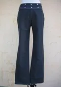 楹 ~ 正品 iROO 黑色 彈性 直筒 牛仔褲 Size: 38