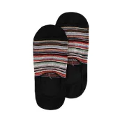 【HOTAI購】【PAUL SMITH】白字LOGO棉質混紡炫彩條紋船型襪(黑)