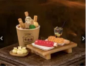 （9款）迷你仿真 關東煮 串燒 熱狗 貢丸 魚丸 秋葵 魷魚卷 黑輪 藕片 娃娃屋 袖珍 微縮 食玩 微景觀 模型