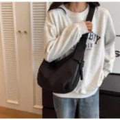 ❤️臺灣出貨❤️ 托特包 餃子包女新款運動休閒牛津布 單肩包 百搭斜挎旅行大容量月牙包 托特包 單肩包 斜 挎包   包