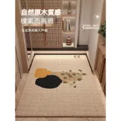 (店+)簡約仿麻玄關地墊 高級入戶門地毯 門口地毯 可裁剪門墊 玄關大門止滑地墊