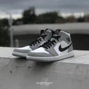【逢甲 FUZZY】Air Jordan 1 Mid Light Smoke Grey 煙灰 黑勾 554724-092