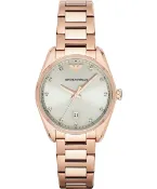 大高雄鐘錶城 EMPORIO ARMANI 亞曼尼 AR6065玫瑰麗人時尚腕錶/米白面36mm｜樂天領券現折★全館特惠中★指定刷卡回饋10%