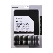 【ELECOM】GEL雙色透明感Q彈透氣紓壓鼠墊-黑/灰