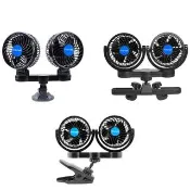 【DREAMCATCHER】車用雙頭風扇循環扇 12-24V通用款(雙渦輪/車用電扇/車用風扇)