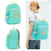 台灣現貨 Kipling 專櫃新款Seoul 15’’雙拉鍊主層筆電藍後背包