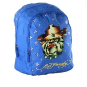(店+)【Ed Hardy】印刷警長狗王雙層小背包-藍色款(限量出清 數量有限售完為止)