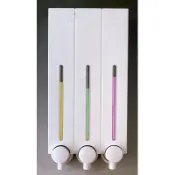 D7-03三孔給皂機 經典白色-~淋浴間最適合的給皂機 沐浴乳 洗髮精。