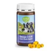 (店+)【動物好朋友】德國 亞麻籽油膠囊180粒 Omega-3-6-9 狗用皮膚保健 (狗保健品 狗皮毛保健 寵物皮膚保健 寵物保健品)