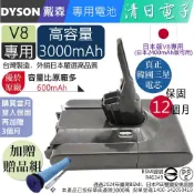 清日電子  日本版V8 SV10 3000mAh 日本V8系列2400mAh版吸塵器電池可用 Absolute Fluffy