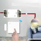 現貨遙控器~遙控開關模組220V免佈線隨意貼制會雙控開關加勇