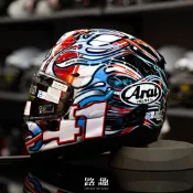 【路趣】 Arai RX-7X 選手彩繪 Haga WSBK 紅藍火 藍火 芳賀紀行 全罩安全帽