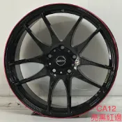 【質感輪業】全新鋁圈 18吋 類 WORK CR 台製 亮黑紅邊 5/108 5/112 5/114.3