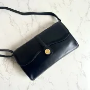 中古包 Celine黑金徽章馬鞍包 單肩包 側背包 古董包 斜背包 二手