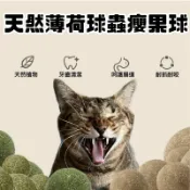 【貓狗共和國】台灣現貨 天然貓薄荷球 薄荷球 貓草球 蟲癭果 貓草 舒壓玩具 排毛 排毛草 寵物用品 貓狗用品 木天蓼