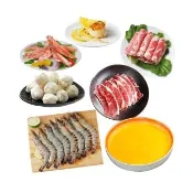【優鮮配】干貝海陸鍋(生食級5S干貝10顆+嫩肩肉片+花枝丸+草蝦+蟹味棒+台灣梅花豬+金湯)