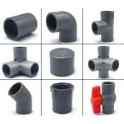 灰色PVC防漏水管套組/4分-2寸(20-50mm)三通快接+管蓋止水閥/防鏽耐壓衛浴改裝配/