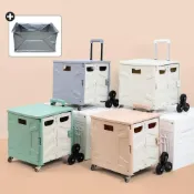 (店+)【ANDYMAY2】韓系8輪折疊購物車+特大防水袋（買菜車 收納推車 推車 收納架 收納箱 寵物推車 交換禮物）