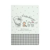 日本 sun-star 三麗鷗 Hello Kitty & Tiny Chum 橫線筆記本/ A5/ 黑 eslite誠品