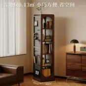 宜百家 免運 可旋轉全身落地立鏡掛鏡穿衣鏡 復古風旋轉收納架全身鏡家用臥室落地多功能試衣鏡櫃多功能置物櫃