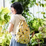 圖片花布已用完 私訊挑選花布訂製 束口大背包  有側袋放手機