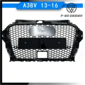 適用於2014-2016款Audi奧迪 A3 S3 8V 改裝RS3款水箱罩 前保桿中網格柵 帶ACC孔 水箱護罩