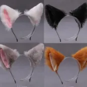 【台灣出貨】獸耳髮箍貓耳頭飾Lolita小物狐狸耳朵cos毛絨動物狗耳狼犬jk
