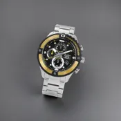 ALBA / VD57-X071Y.AM3324X1 /  三眼計時 日期 防水100米 不鏽鋼手錶 黑金色 46mm