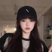 (店+)Lucky假髮帽子一體女棒球鴨舌帽長直髮2025四季新款自然百搭光頭全頭套