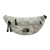 (店+)【The North Face】NN2PP71L 北面4.4L Logo印花單肩斜挎腰包戶外包  聚酯纖維淺米色  男女同款情侶款