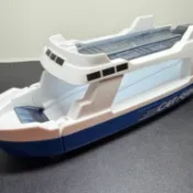 二手 ） TOMICA 收納渡輪 模型船 多美 渡輪 停車場 玩具組 模型車 船 快艇 輪船
