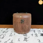 萬品達商貿 木質茶葉罐 茶葉罐 復古茶葉木桶小青柑茶葉罐木制茶葉包裝禮品盒便攜收納盒實木罐