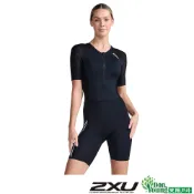 【2XU】女Aero全拉鍊式三鐵衣 黑/白 WT6431d_BLKWHT