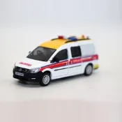 （可開發票）【客之坊】Tiny 61微影1 64 V Caddy福斯開迪香港機場警區警車模型擺件（滿額免運）