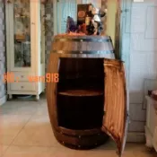 滿屋妍選 【台灣公司】網紅酒桶儲物櫃 開門橡木桶酒櫃 裝飾木酒桶紅酒桶酒莊酒吧啤酒桶