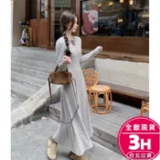 【梨卡】隔日到貨 女裝 洋裝 長裙 連身裙 氣質長袖 針織洋裝 內搭裙子 收腰長裙 秋冬長裙 VG0399【現貨24H】