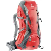 【露營趣】送手電筒附防雨套 德國 deuter 34254 Futura 32L+3L 紅/灰 透氣網架背包 登山背包 健行背包