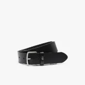 【LACOSTE】配件-光滑皮革皮帶(黑色)