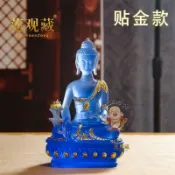 免運🔥藥師佛像擺件 精品水琉璃藥師琉璃光如來佛像 祈福開光招財平安辟邪擋災 隨身佛車用擺件 供奉佛堂招財生意
