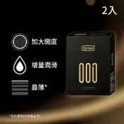 【Durex 杜蕾斯】001水性PU衛生套/保險套標準裝2盒(4入)