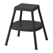 【IKEA 宜家家居】HADDARP 墊腳凳, 4向 黑灰色