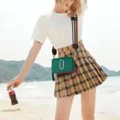 (店+)【LEEHER】耐刮耐磨/硬殼包/相機包/小方包/寬肩帶包包/拼色小方包/翻玩包包/雙拉鍊小包/隨身小包/女生包包